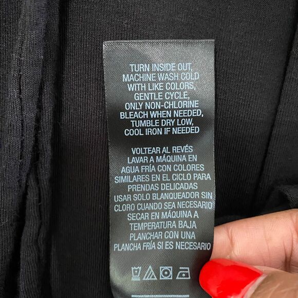 Simply Emma Blouse Top 3X Black V Neckline Cold Shoulder Tunic Boho Flowy - Picture 8 of 8